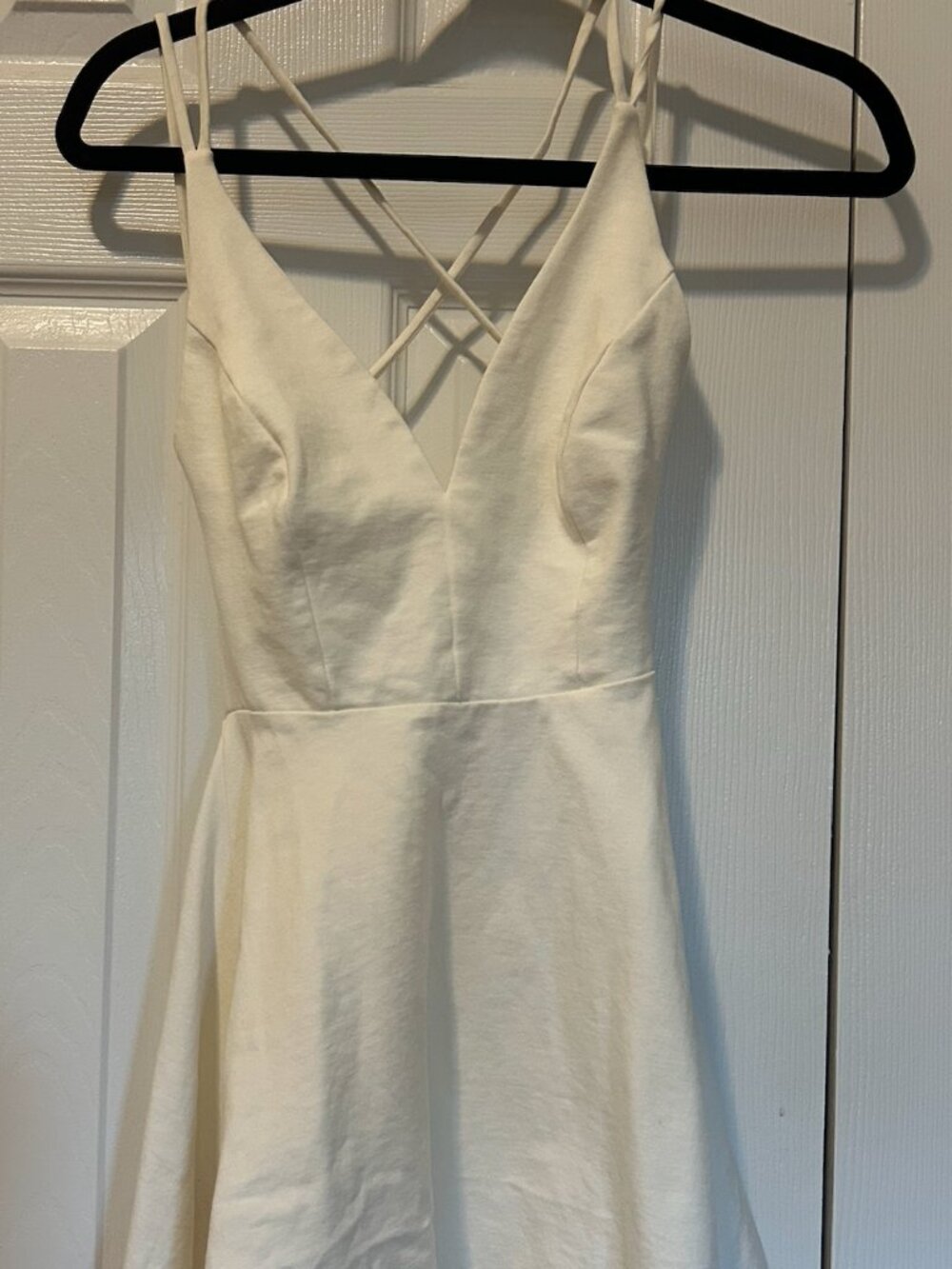 White Backless Mini Dress